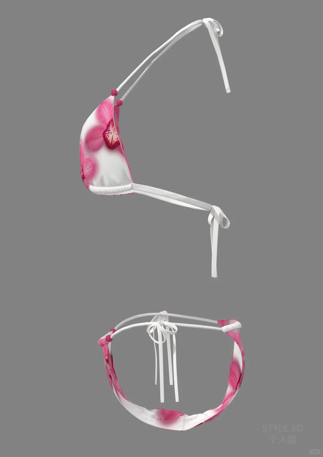 粉色花朵的泳衣，绝了～