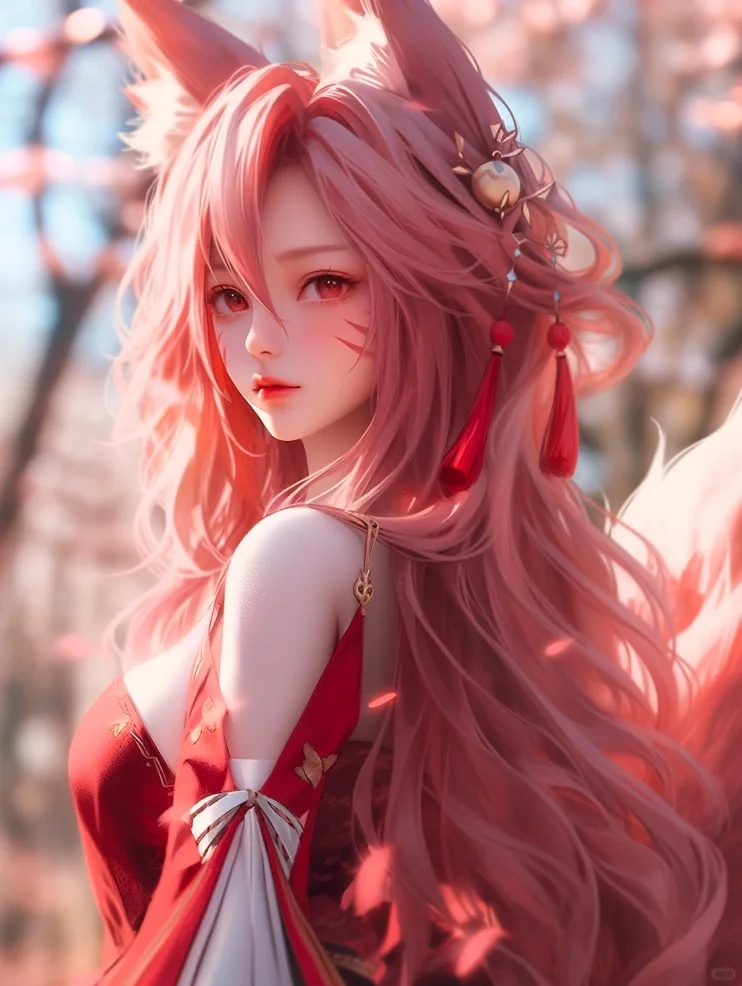 Midjourney I 九尾狐的诱惑能抗住不？