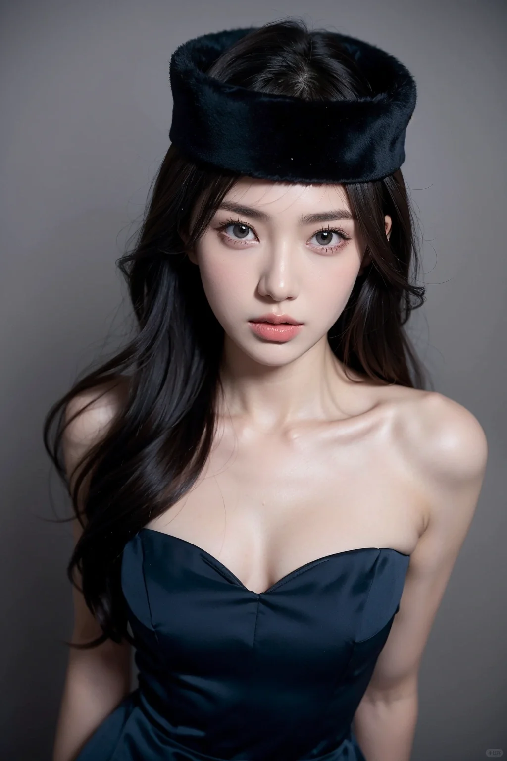 高挑美女在影楼中尽显性感风采|AI绘画