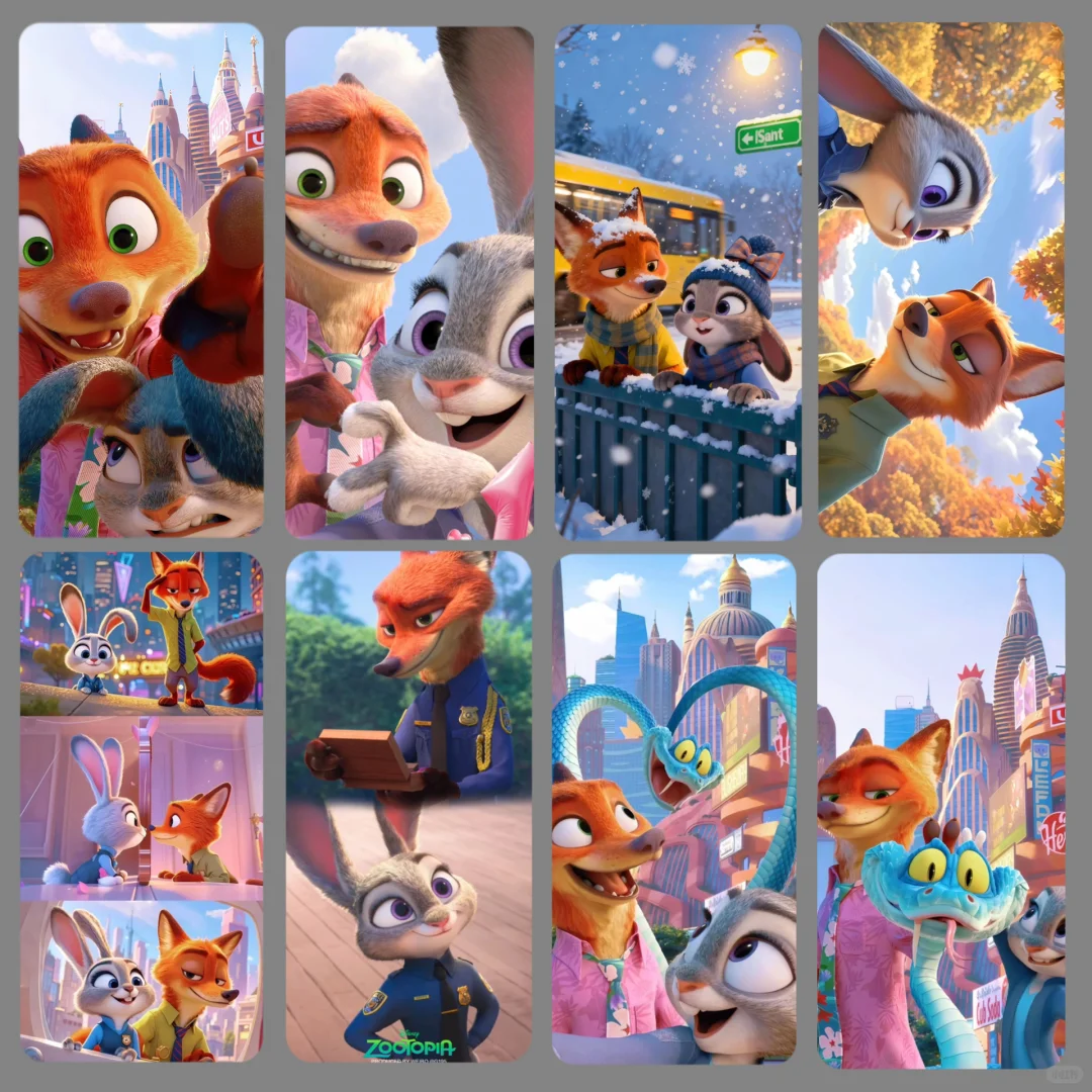 疯狂动物城2手机壁纸全屏🦊🐰🐍