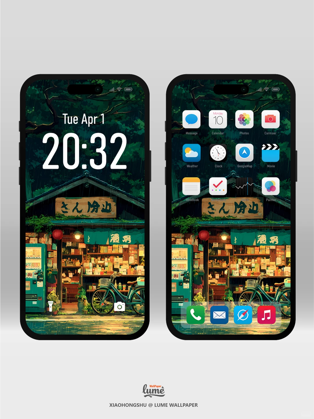 通用高清壁纸｜雨夜小店｜#0018