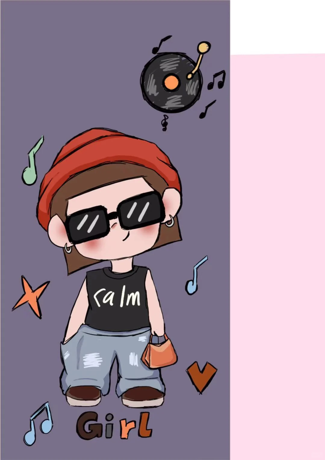 酷酷的酷仔 又甜又酷 手机壁纸图案