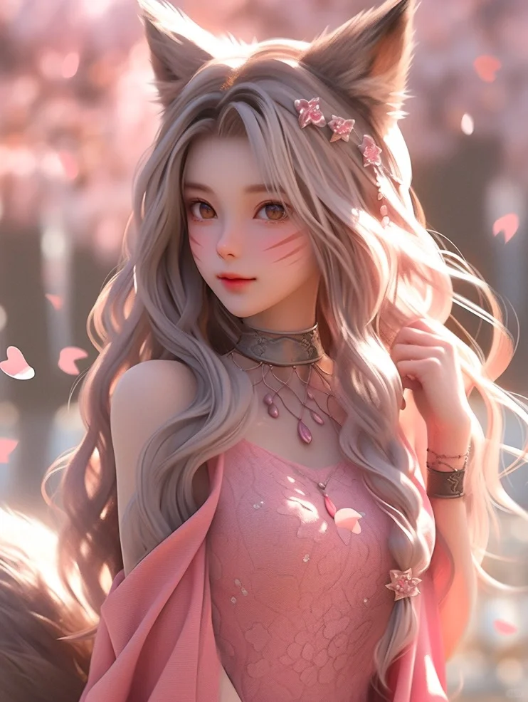 Midjourney I 九尾狐的诱惑能抗住不？