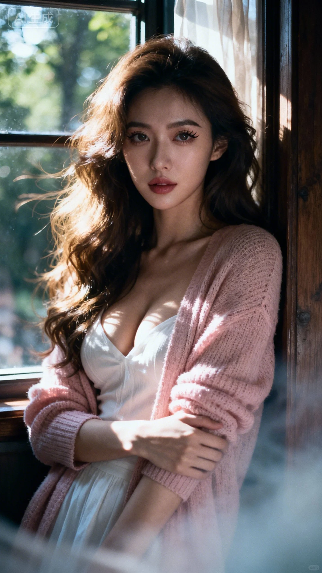 粉色毛衣的时尚魅力，是温柔的象征