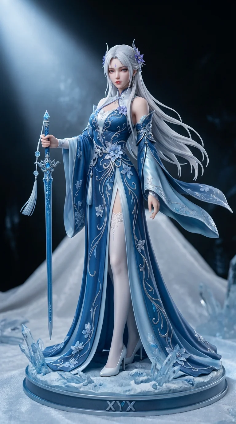 动漫女神手办系列：冰霜主题