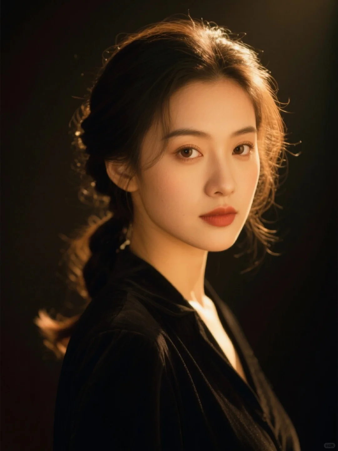 黑色光影肖像，这质感，这氛围，绝了！