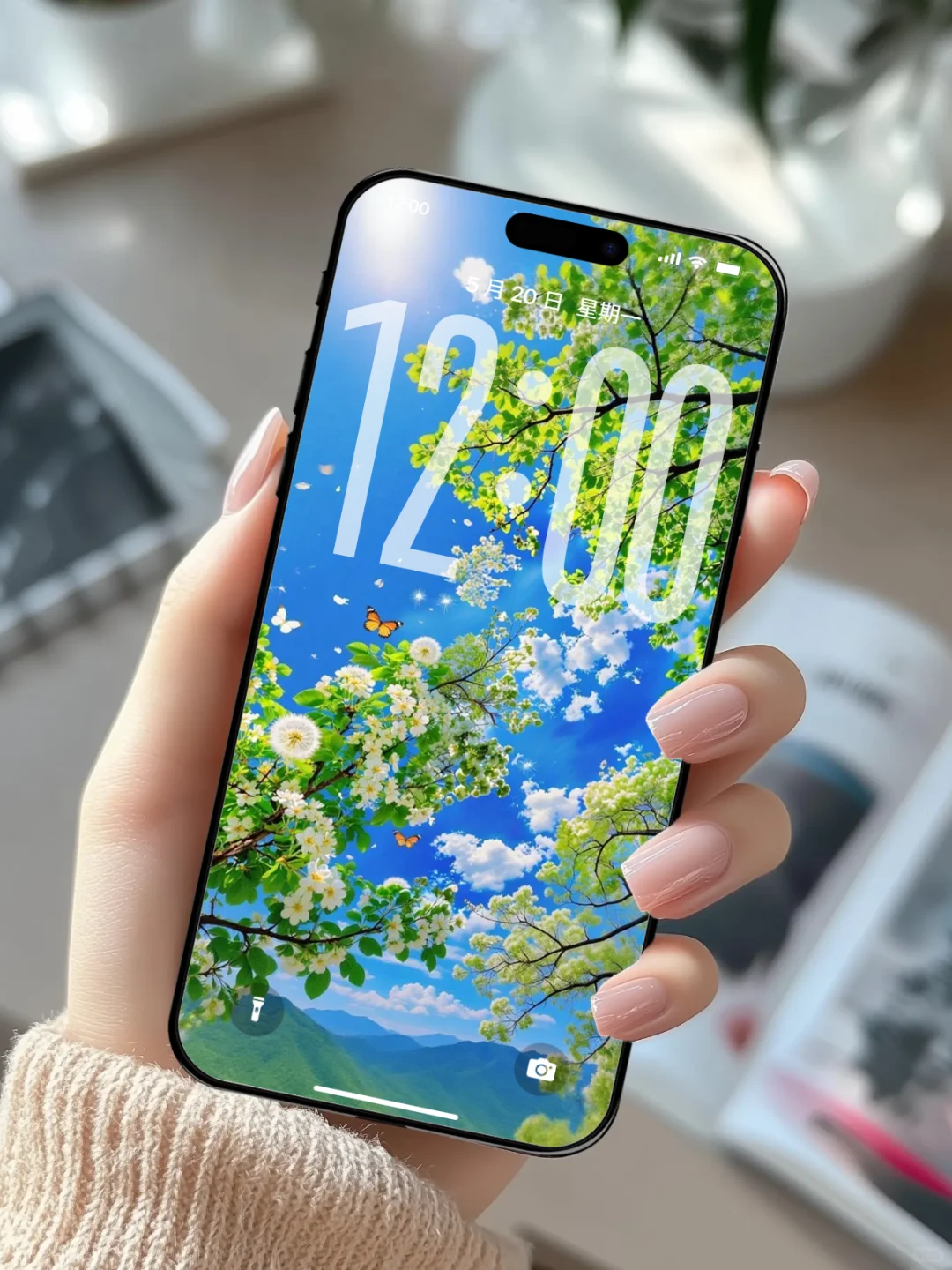 G0039壁纸｜“蓝天树木”治愈系壁纸，太治愈了