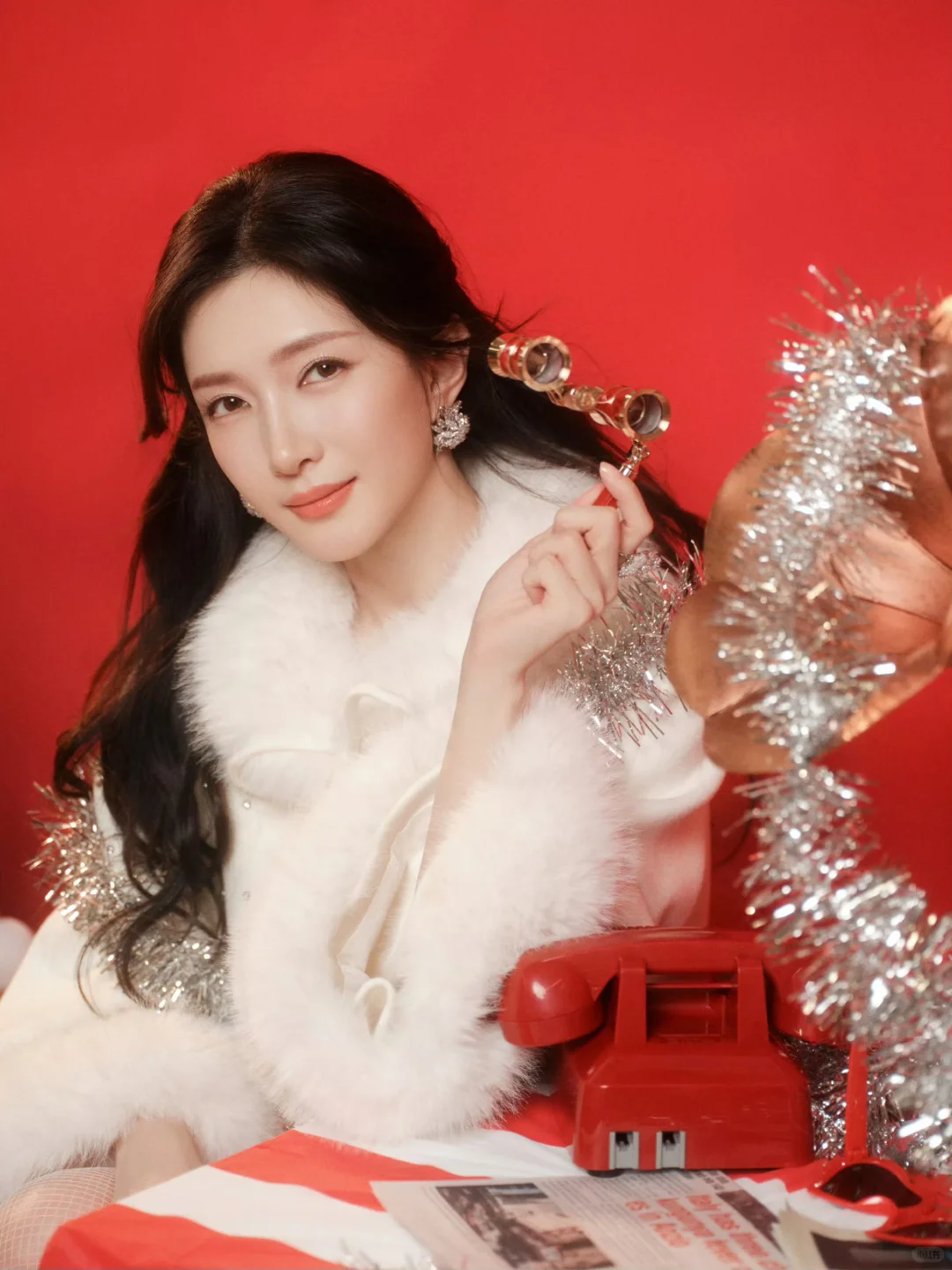 江疏影白丝，白到发光