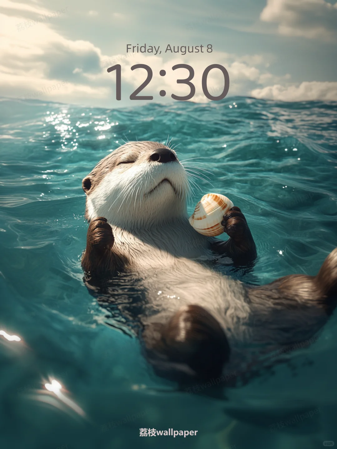 040｜简约高清壁纸｜慵懒海獭