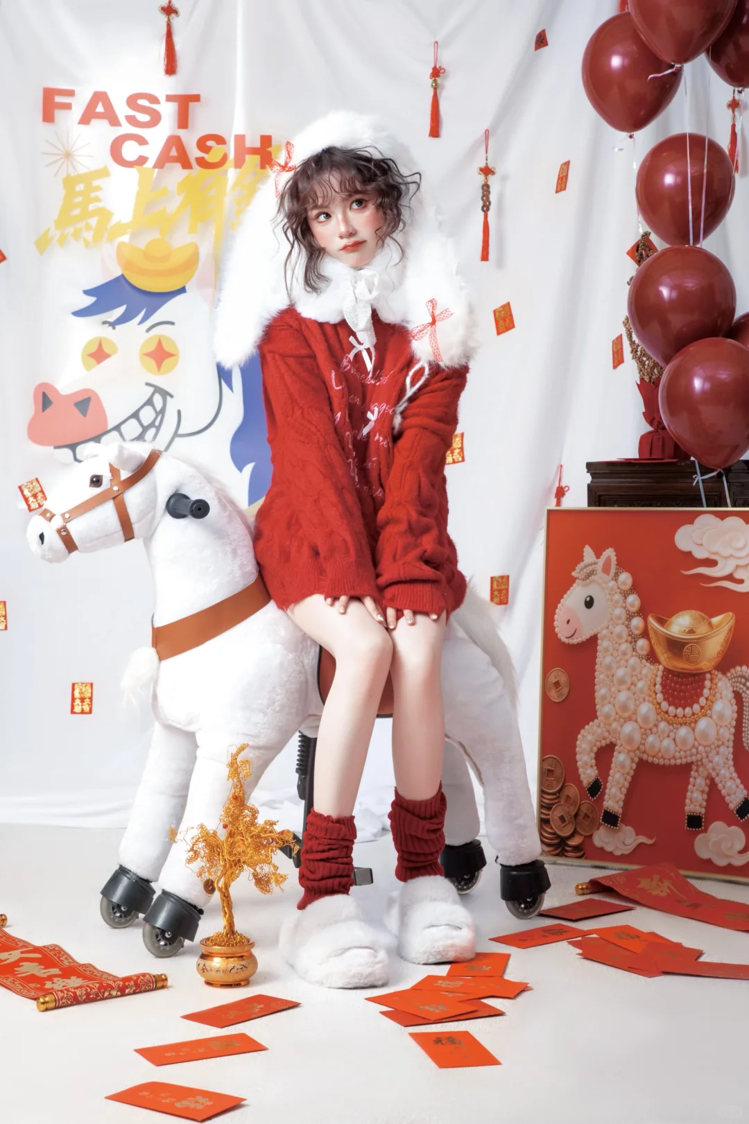 敲可爱!专属于甜妹的小马新年写真🎠