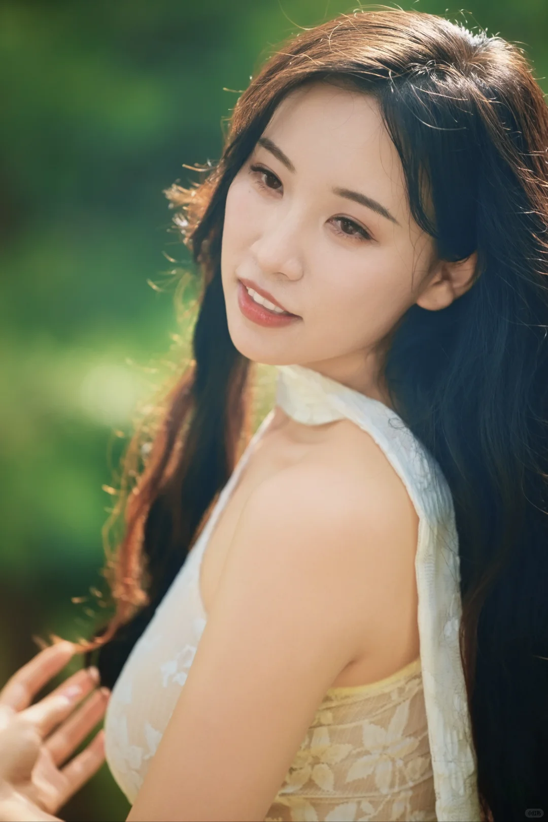 在阳光里长发飘飘的她真的绝了📸