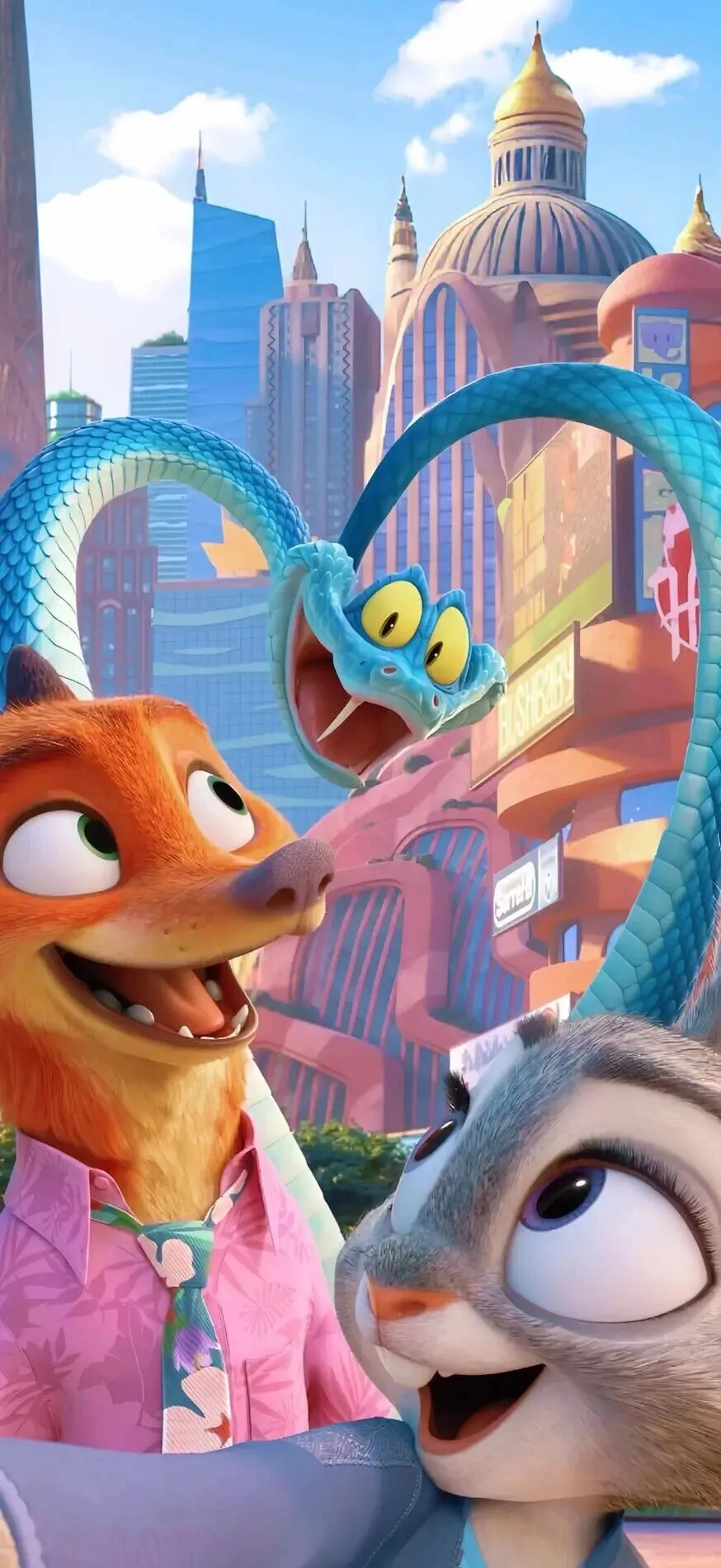 疯狂动物城2手机壁纸全屏🦊🐰🐍