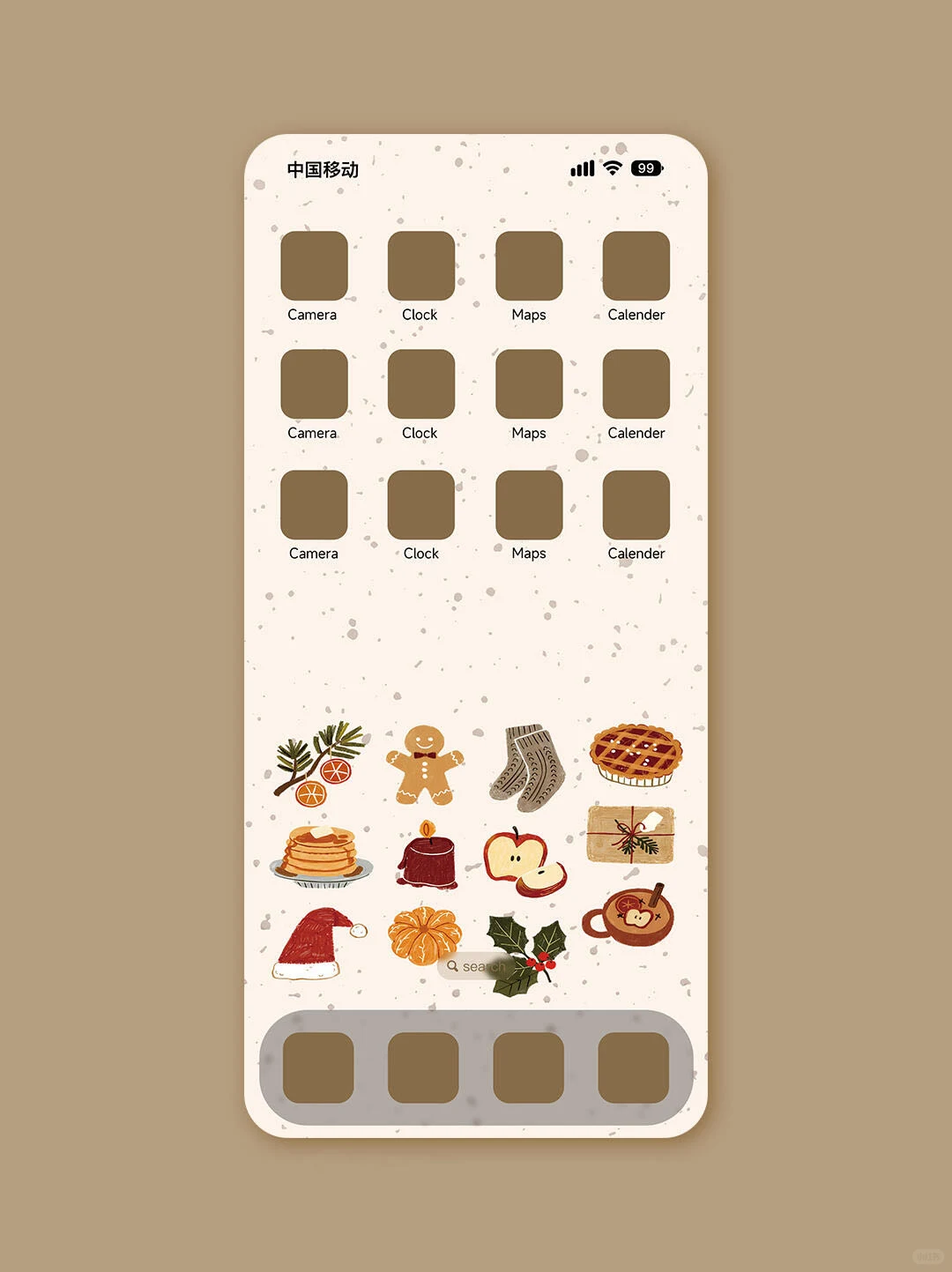 手机壁纸｜圣诞暖冬清单｜INS风卡通壁纸