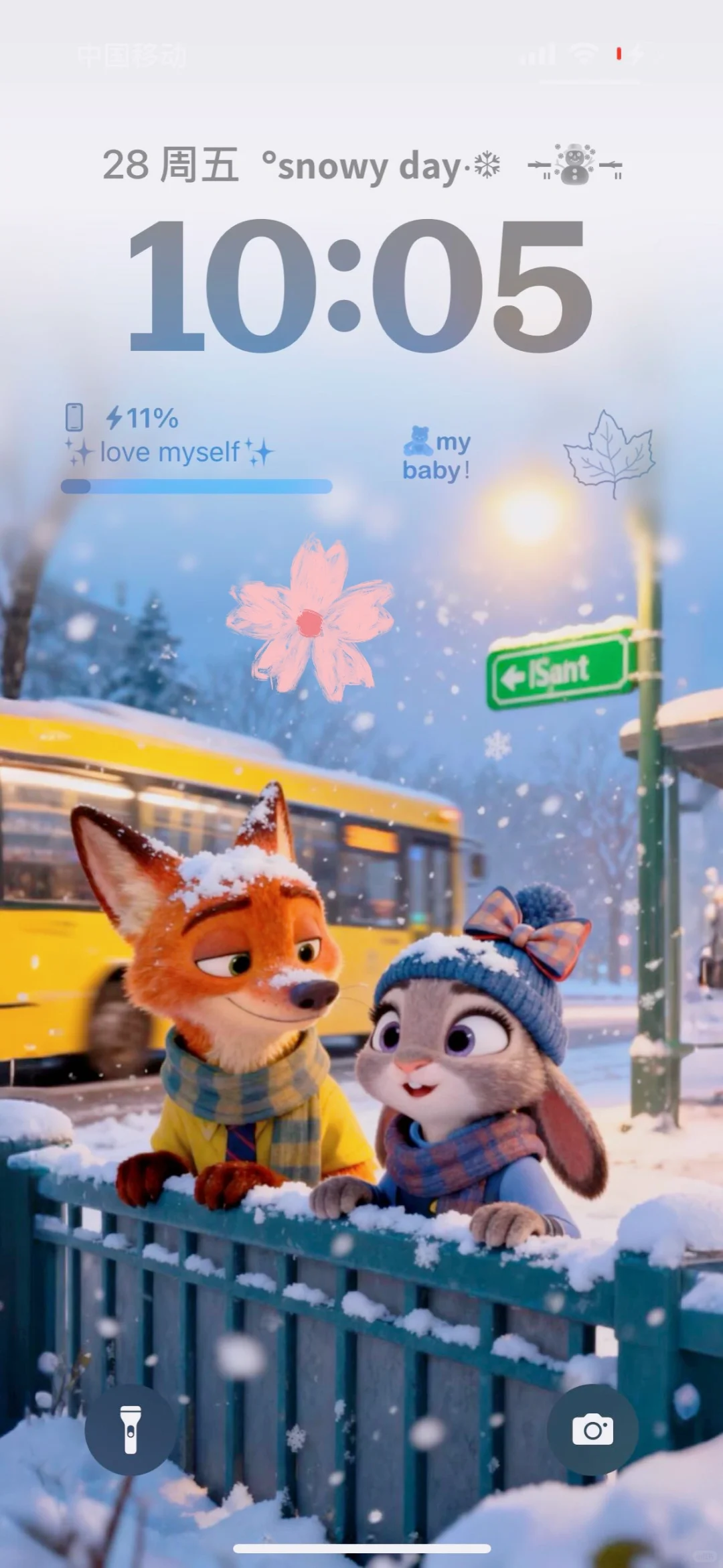 疯狂动物城壁纸｜冬夜下的初雪❄️