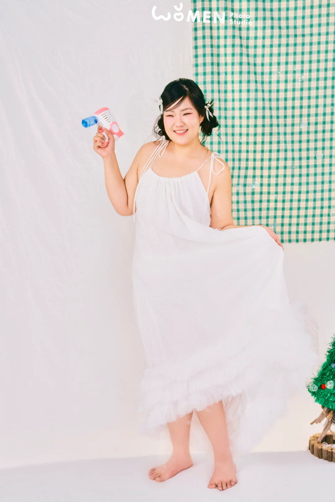 大码模特拍圣诞主题写真照的一天🎄