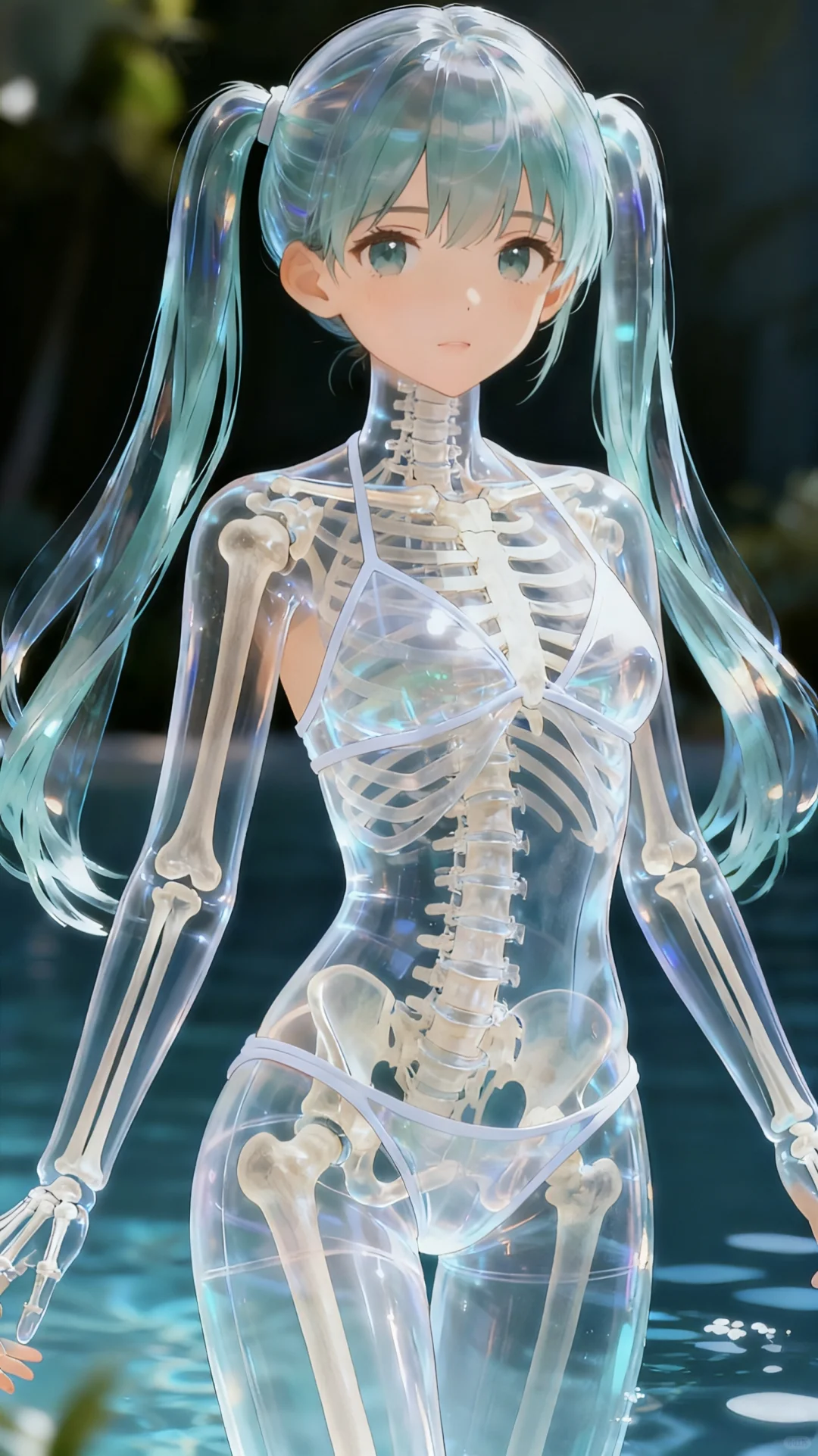 透明二次元泳装