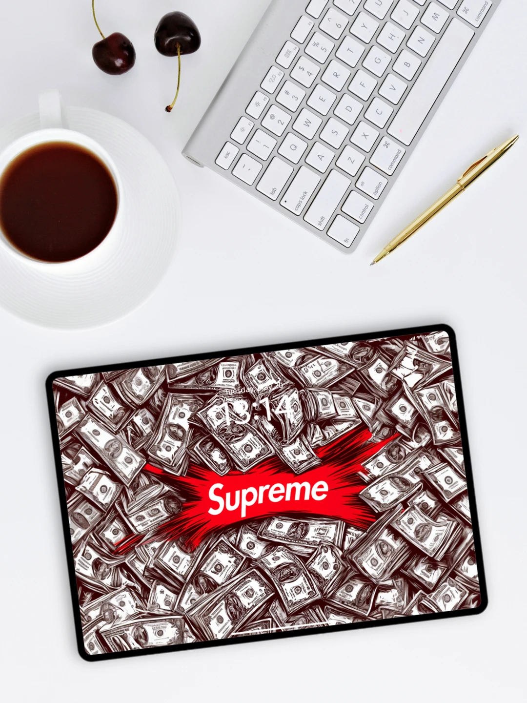 Supreme壁纸 l 美金滚滚来