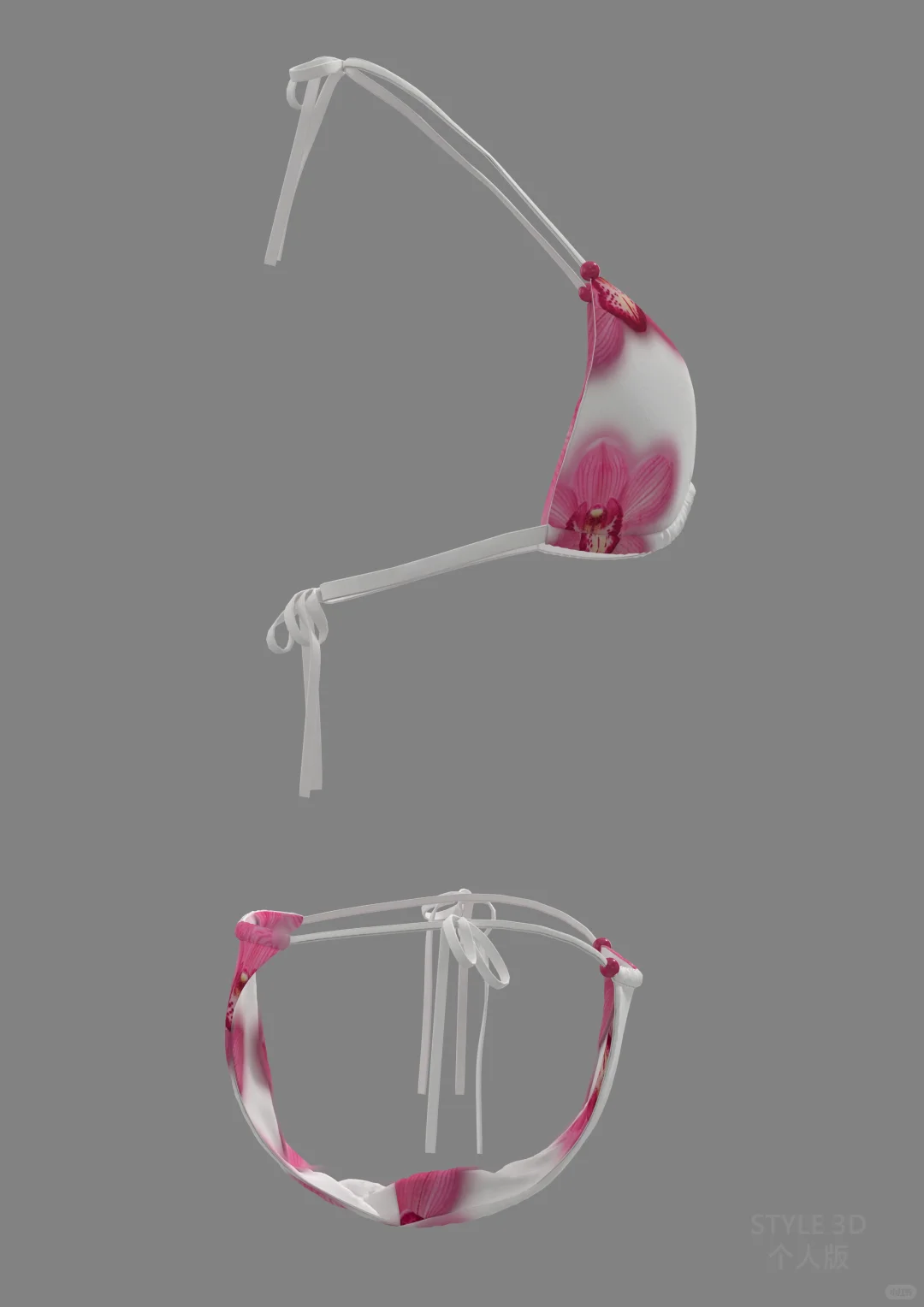 粉色花朵的泳衣，绝了～