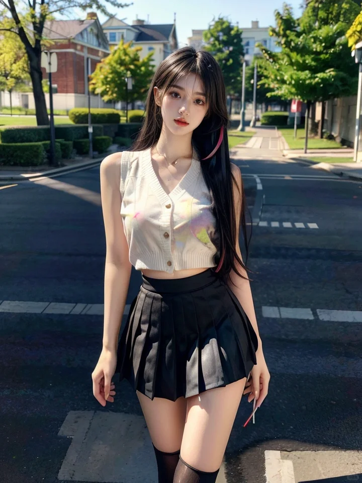 AI绘画 S191｜惹眼身材搭配JK裙，靓丽气质