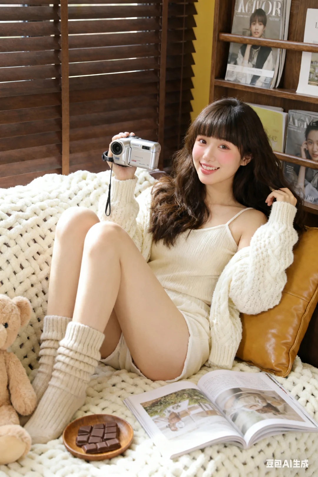 Ai写真●怎样0元生成超甜居家慵懒风写真？