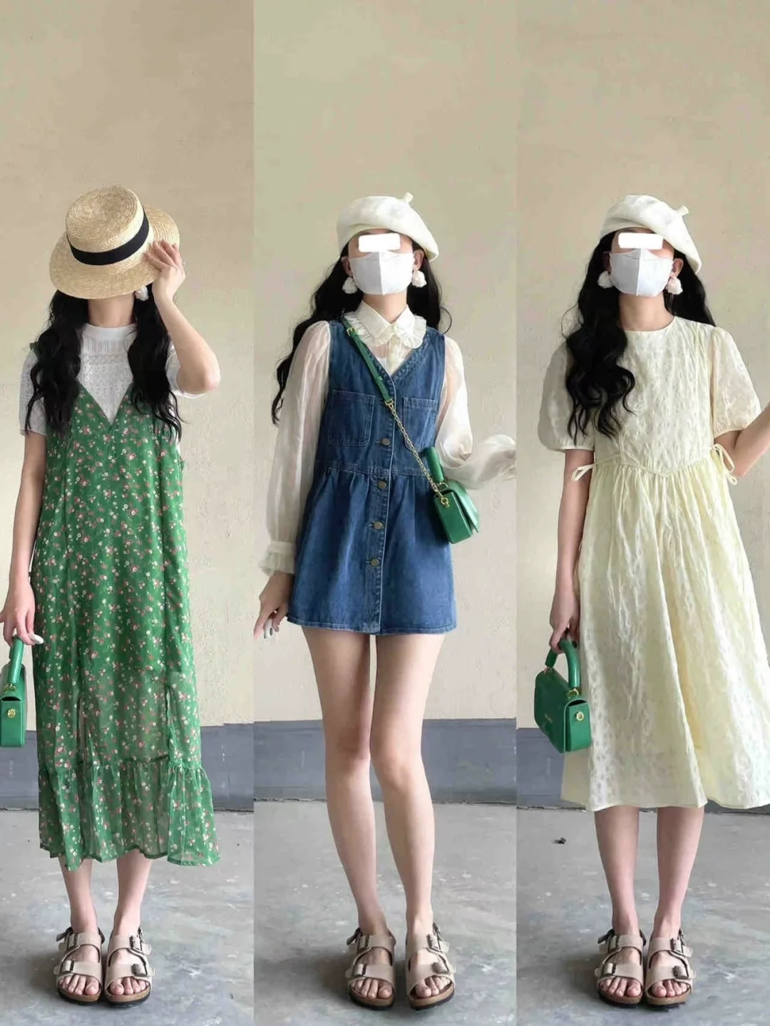 甜纯女孩穿搭⛱️春日氛围感拉满💕很难不爱❤️