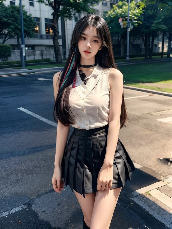 AI绘画 S191｜惹眼身材搭配JK裙，靓丽气质
