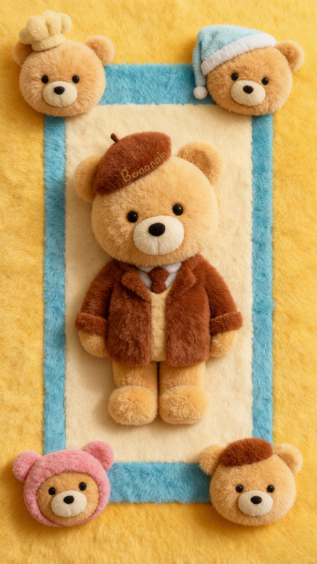 毛绒绒之挠头小熊壁纸🧸