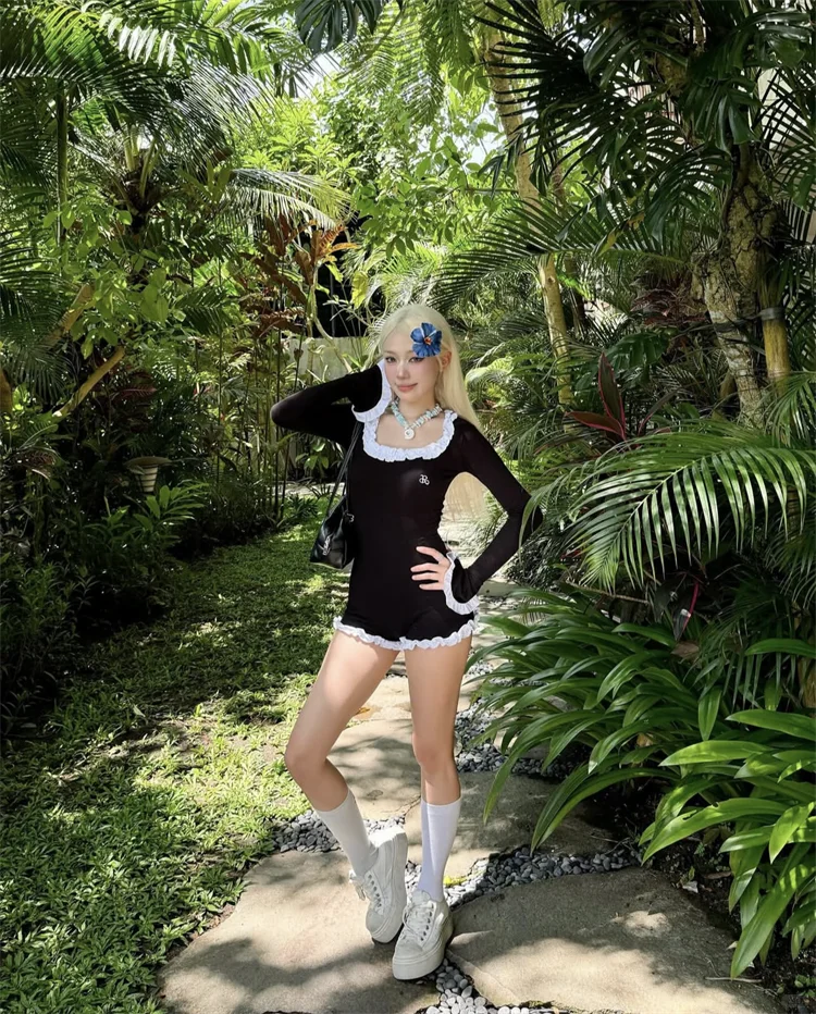 谁懂啊✨巨显瘦的水上乐园泳衣穿搭