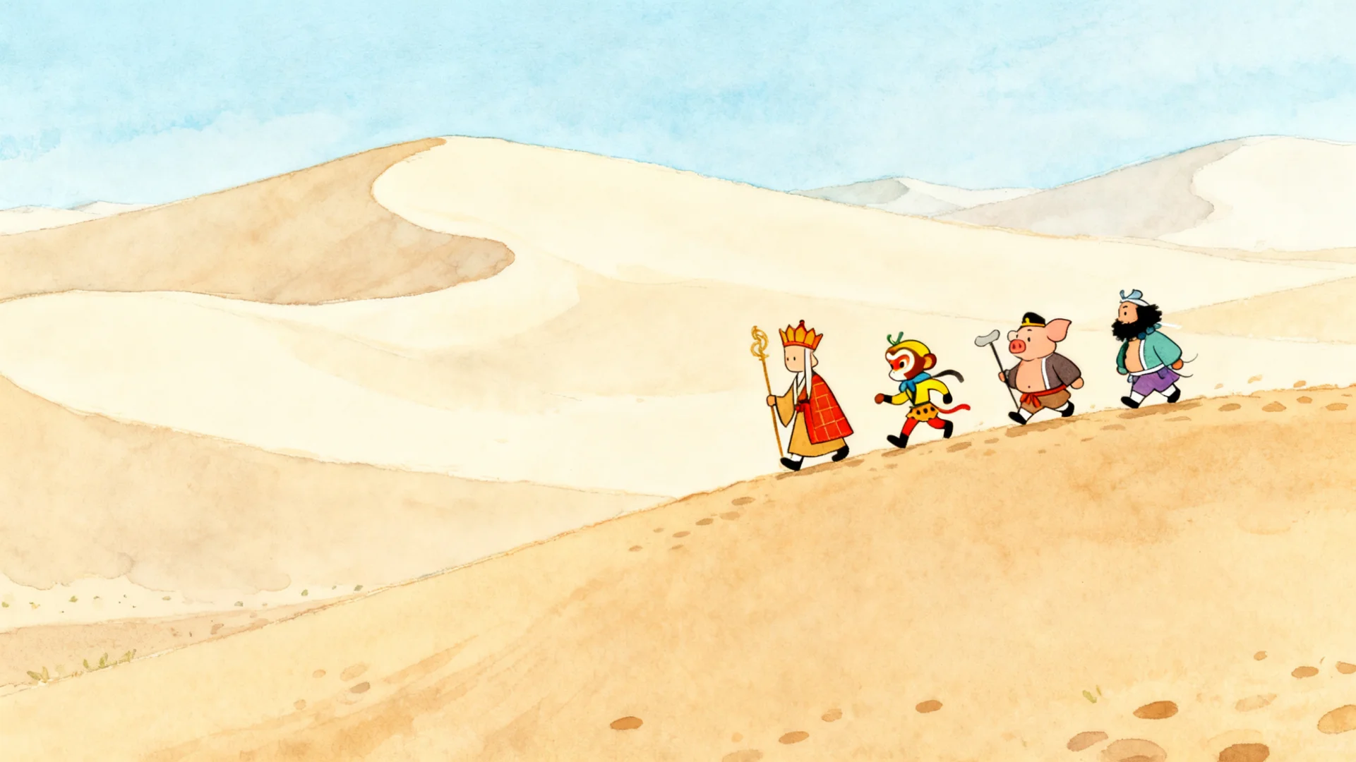 𝑭𝒓𝒆𝒆西游记壁纸师徒四人