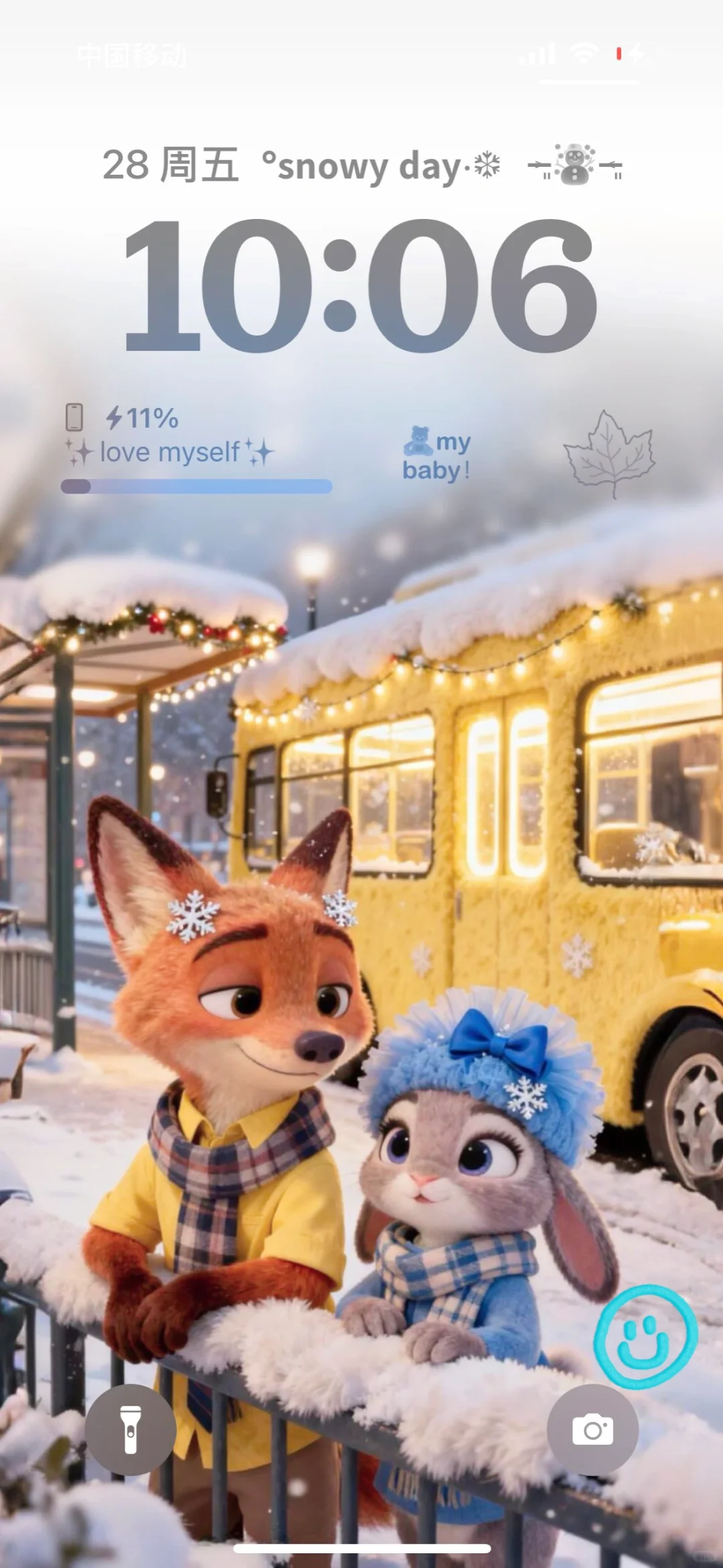 疯狂动物城壁纸｜冬夜下的初雪❄️