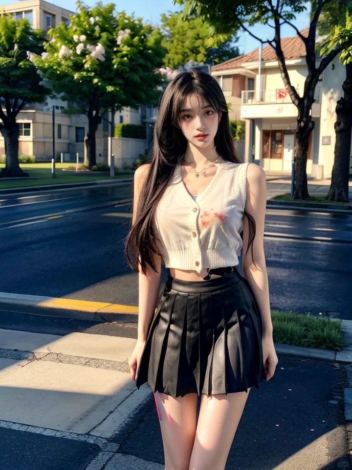 AI绘画 S191｜惹眼身材搭配JK裙，靓丽气质