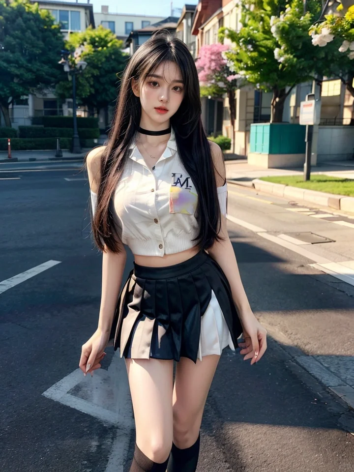 AI绘画 S191｜惹眼身材搭配JK裙，靓丽气质