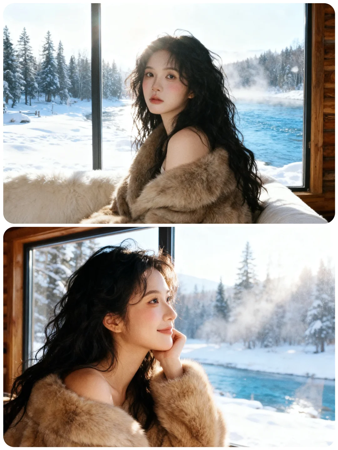 ❄️在浪漫的木屋里拍出了电影感
