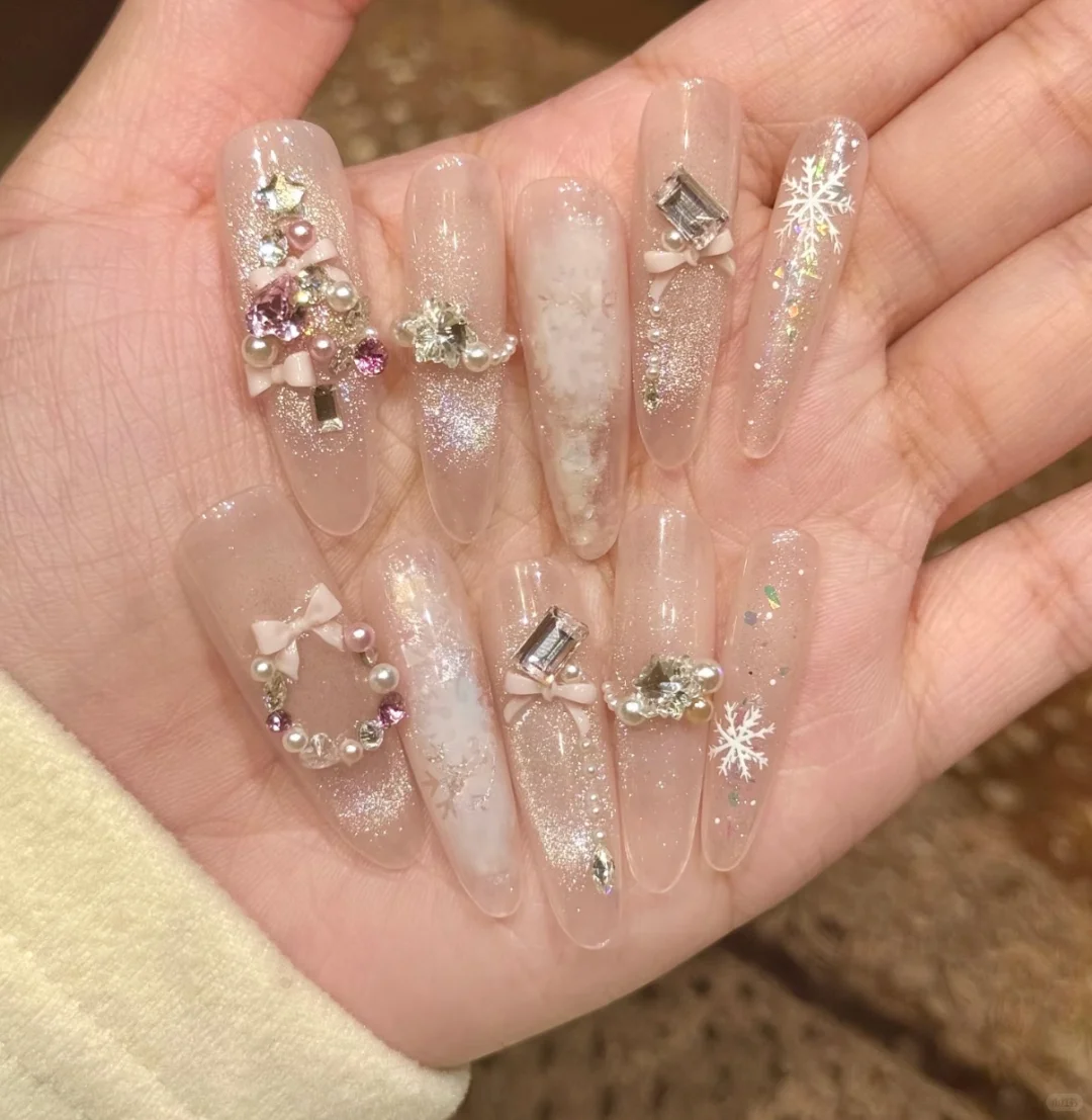 杭州萧山美甲工作室招圣诞款打版模特啦？！