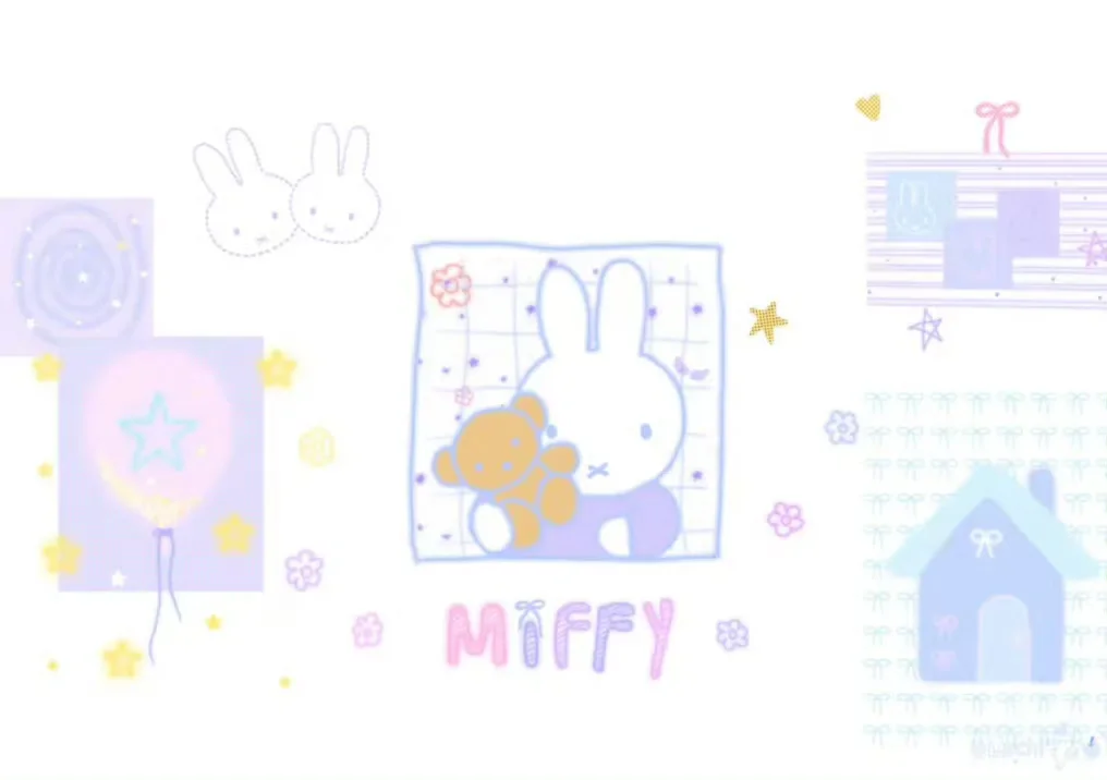 米菲兔横屏iPad平板丨电脑壁纸˶ • × • ˶