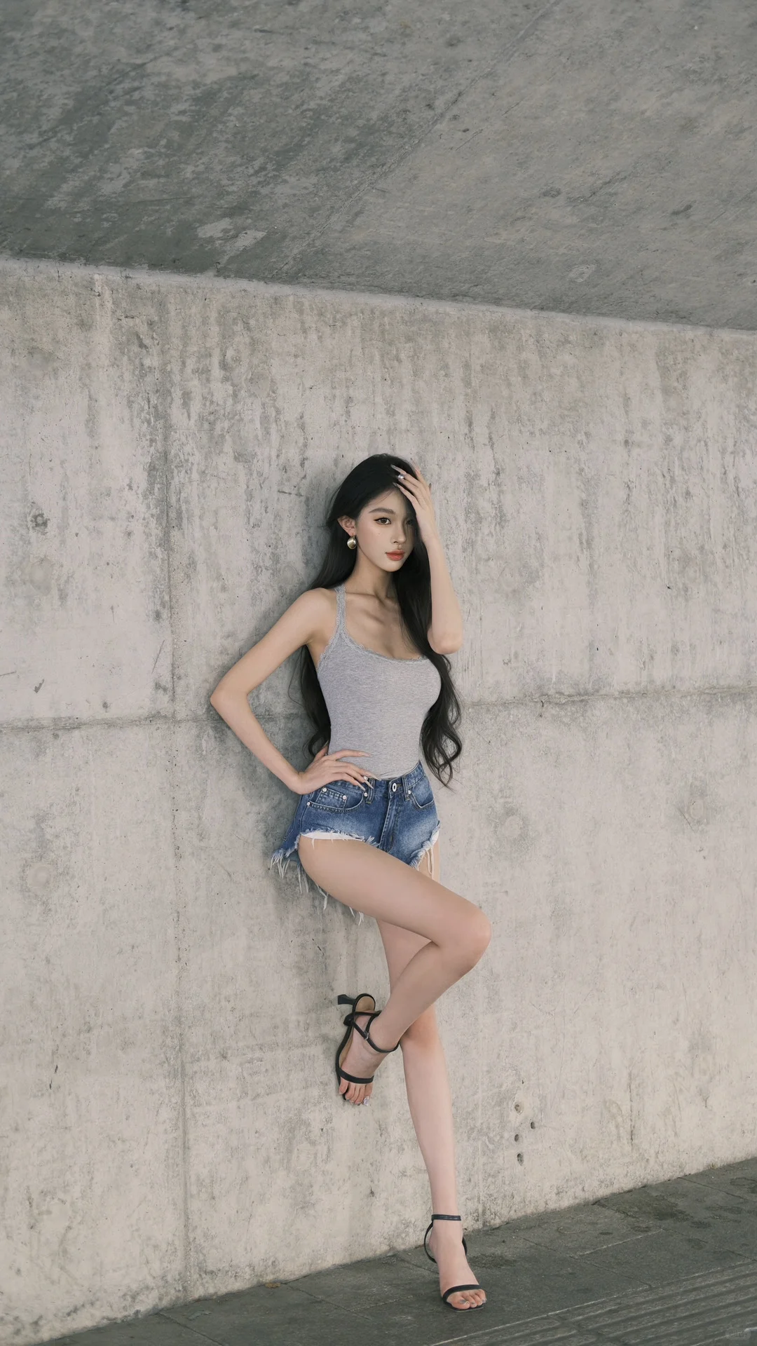 隧道里随意拍出超模感