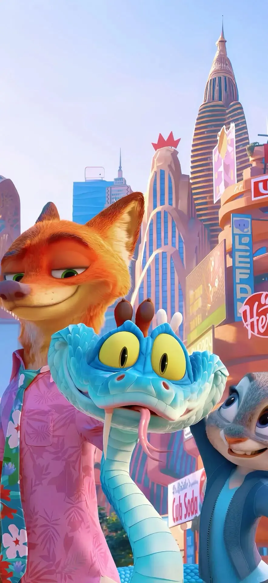 疯狂动物城2手机壁纸全屏🦊🐰🐍