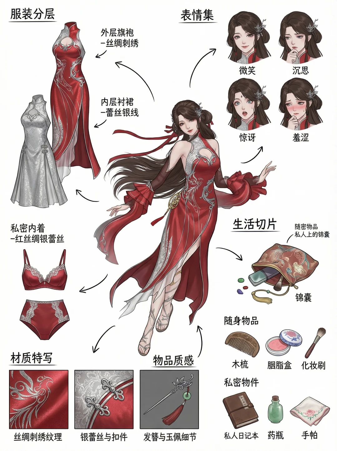 小说女主穿搭拆解👀