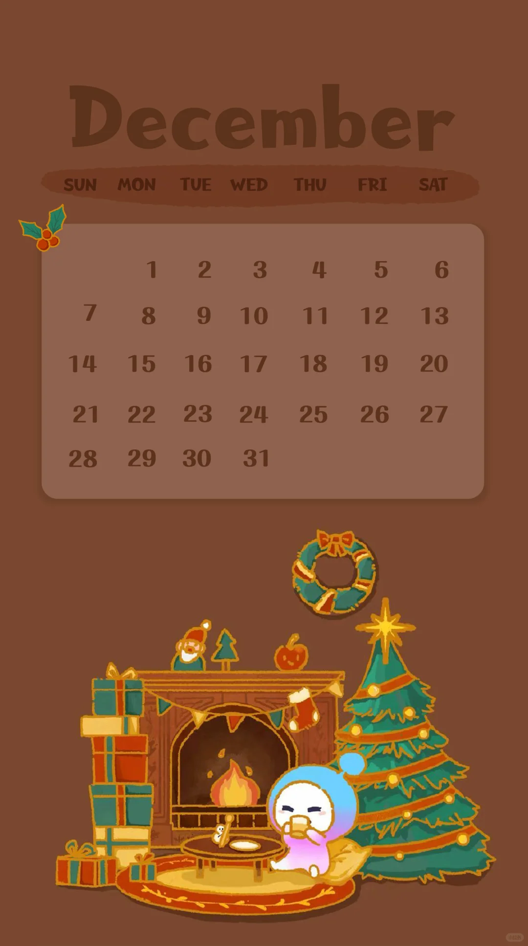 叮咚🔔！十二月份的壁纸已送达～