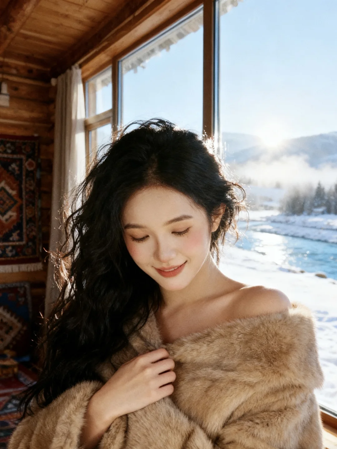 ❄️在浪漫的木屋里拍出了电影感