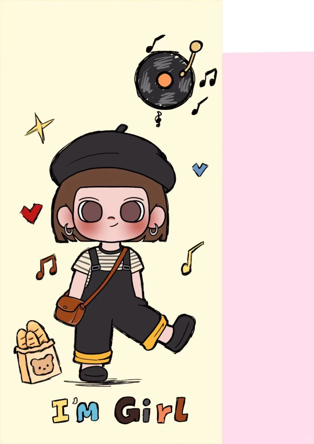 酷酷的酷仔 又甜又酷 手机壁纸图案