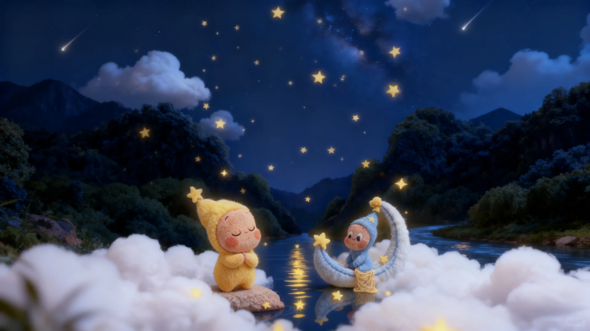 毛绒绒的星星人电脑壁纸来啦