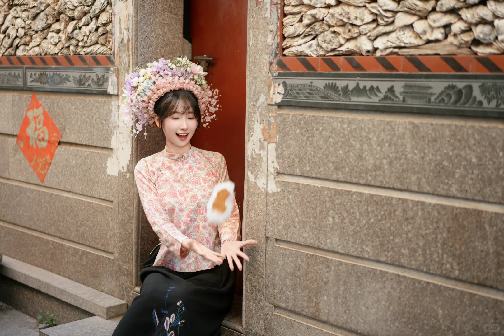 簪花围 穿花衣 闲做半日渔家女💐