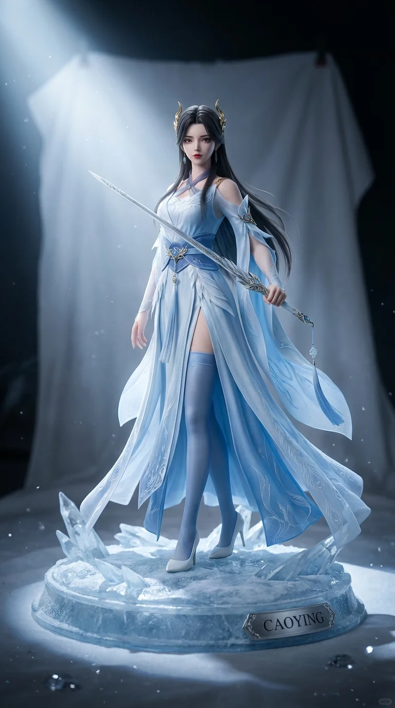 动漫女神手办系列：冰霜主题