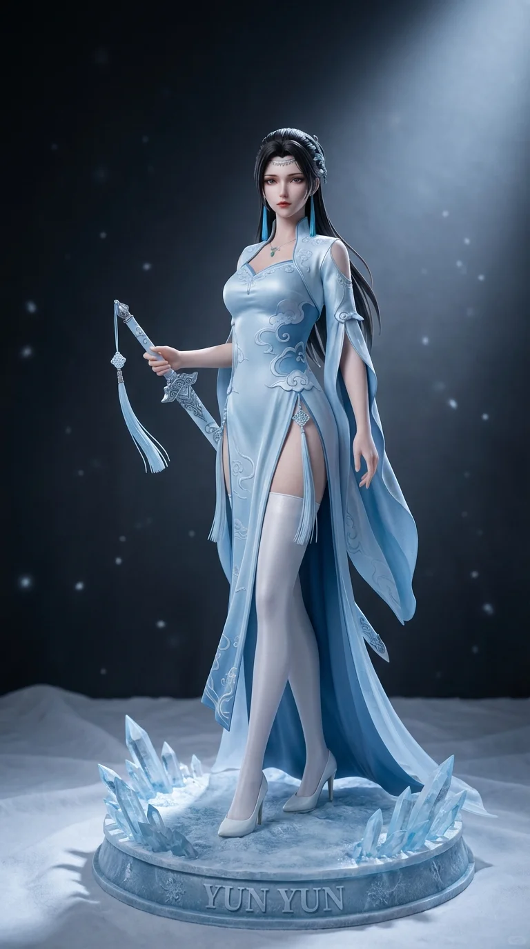 动漫女神手办系列：冰霜主题