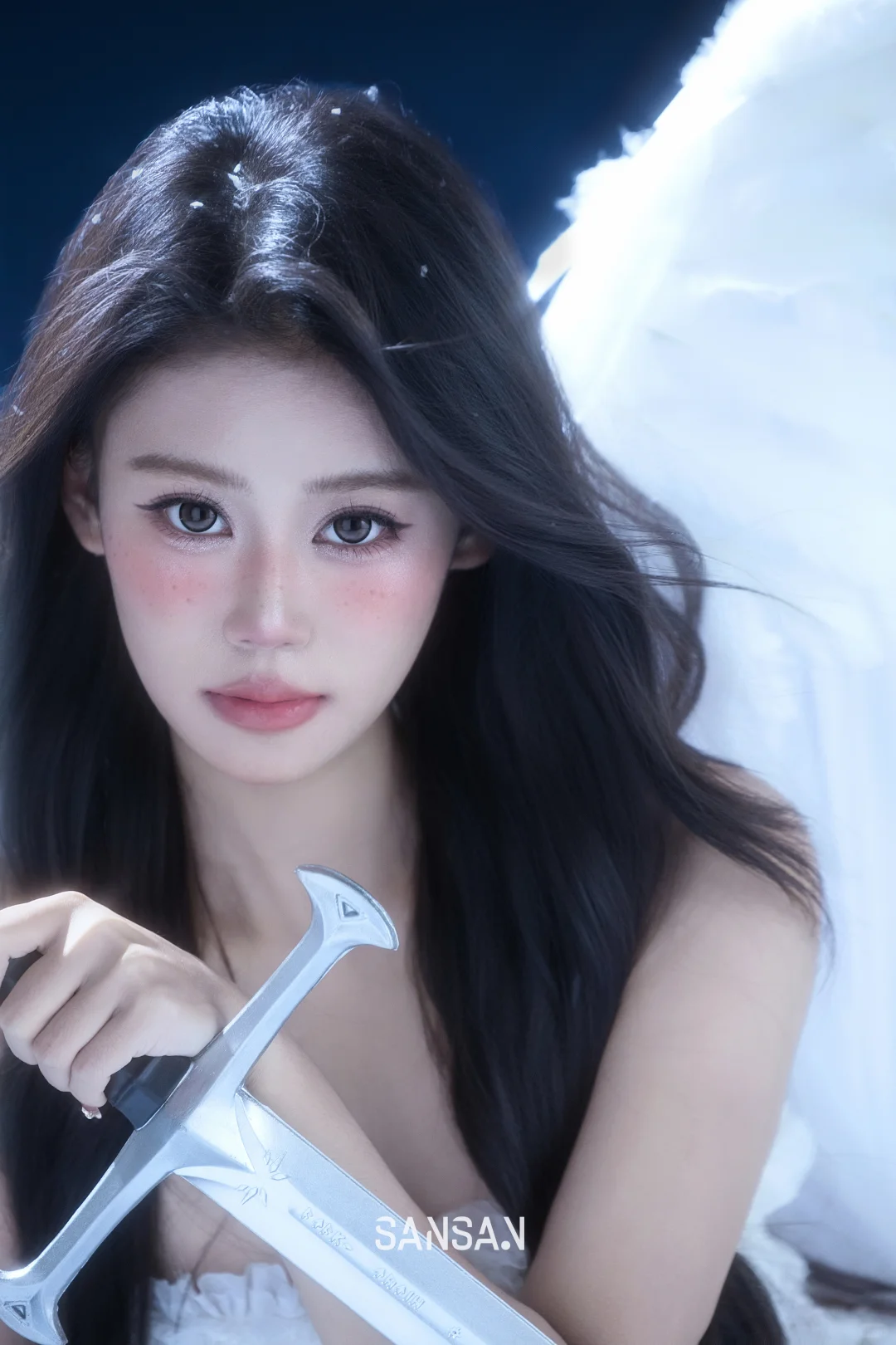 光之翼的雪天使写真❄️🗡️