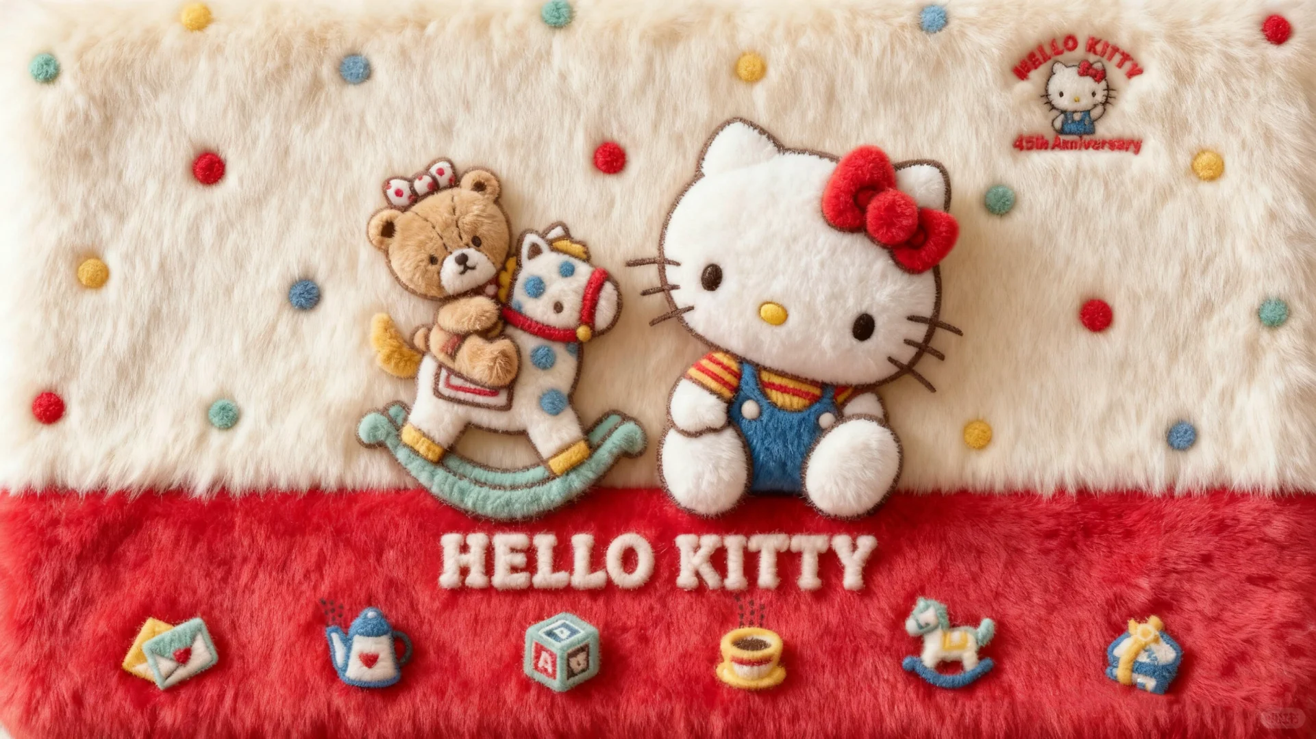 𝑺𝒉𝒂𝒓𝒆｜毛绒绒的HelloKitty电脑壁纸🎀