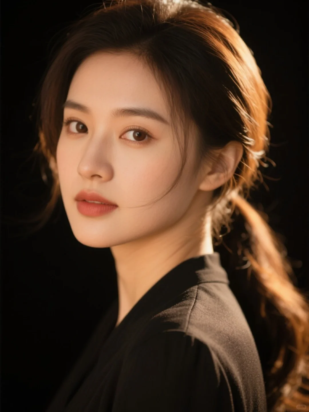 黑色光影肖像，这质感，这氛围，绝了！