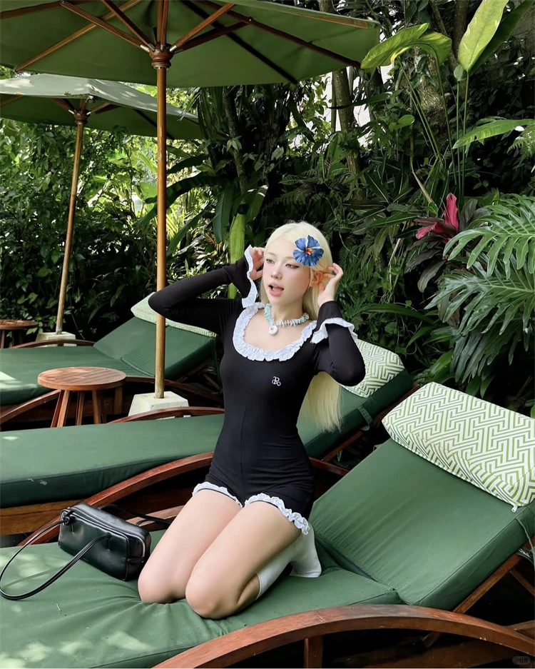 谁懂啊✨巨显瘦的水上乐园泳衣穿搭