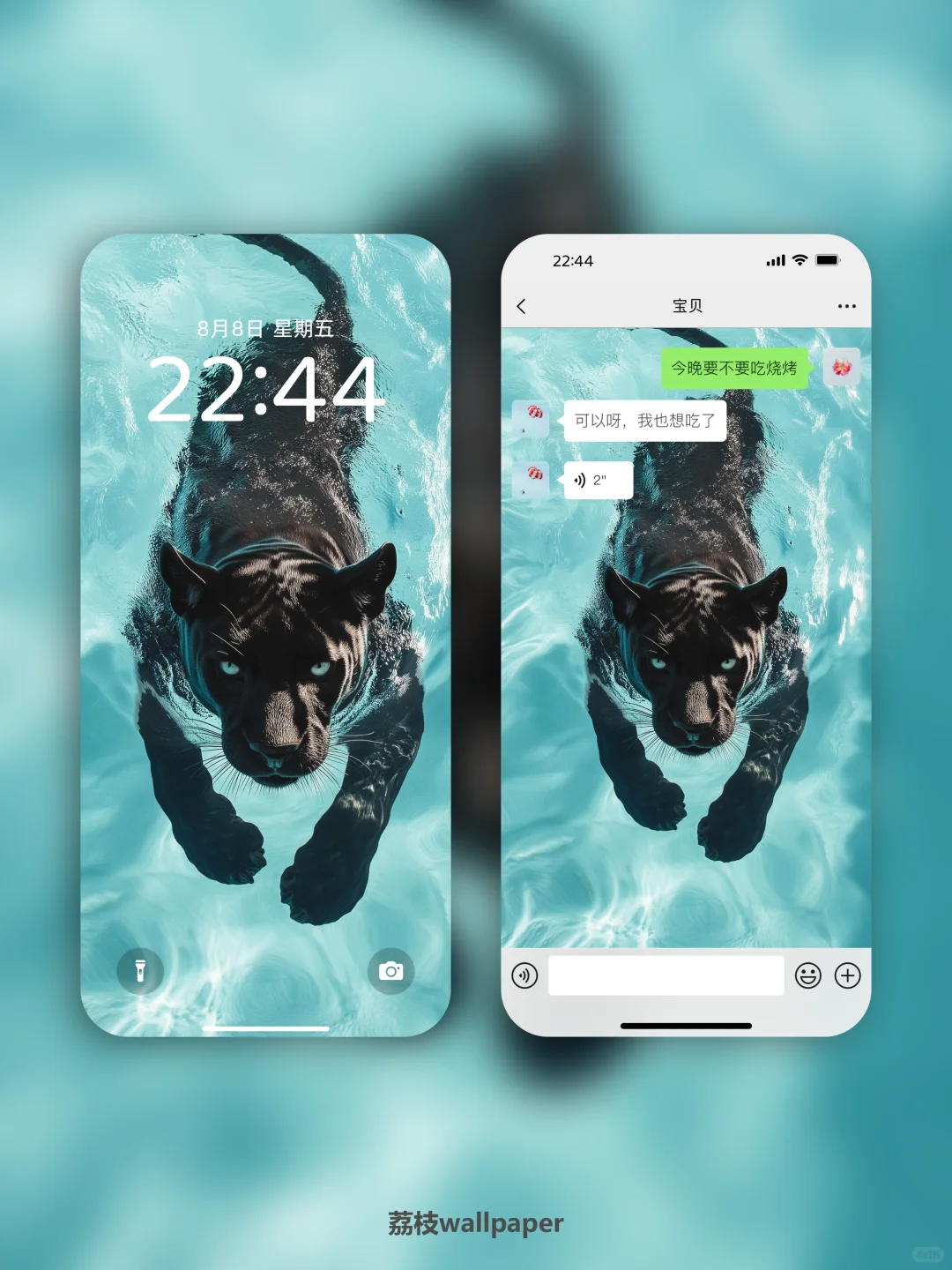 044｜简约高清壁纸｜游水豹